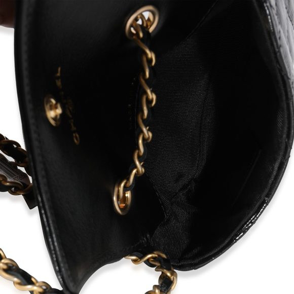 Chanel Black Quilted Patent Leather Mini Belt Bag - Picture 8 of 8